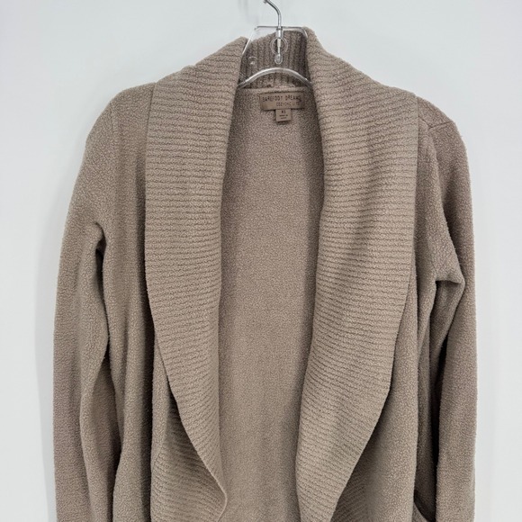 Barefoot Dreams CozyChic Lite Cardigan Shawl Collar Duster Taupe XS Style 423‎ - Picture 3 of 9